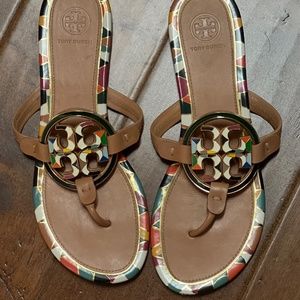 Tory Burch Miller Sandals with metal emblem